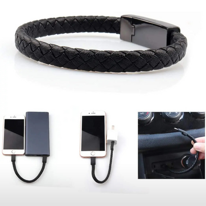 Leather Bracelet USB Cable