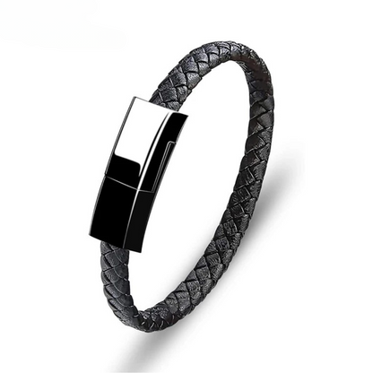 Leather Bracelet USB Cable